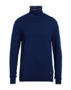 Peuterey Man Turtleneck Blue Size L Wool, Polyamide, Acetate