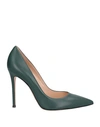 Gianvito Rossi Woman Pumps Dark Green Size 9 Soft Leather