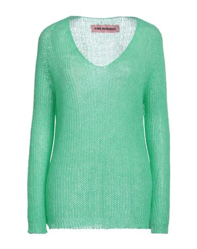 Pink Memories Woman Sweater Light Green Size 8 Acrylic, Mohair Wool, Polyamide, Wool