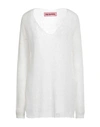 Pink Memories Woman Sweater Ivory Size 8 Acrylic, Mohair Wool, Polyamide, Wool In White
