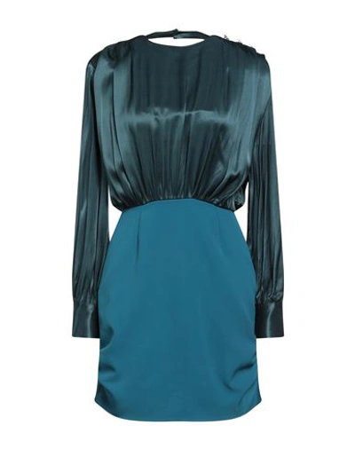 Kaos Woman Short Dress Deep Jade Size 8 Polyester, Elastane In Green