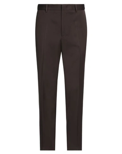 Jil Sander Man Pants Dark Brown Size 30 Virgin Wool In Brown