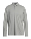 Rossopuro Man Polo Shirt Light Grey Size 7 Cotton