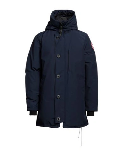Canada Goose Man Puffer Navy Blue Size L Polyester, Cotton