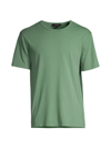 Vince Men's Garment-dyed Crewneck T-shirt In Washed Mineral Green