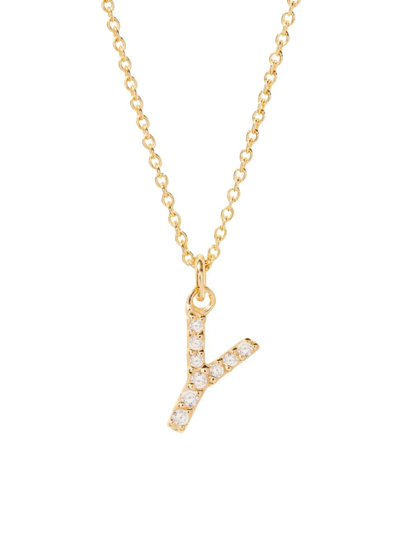 Brook & York Women's Blaire 14k-yellow-gold Vermeil & 0.3-0.11 Tcw Diamond Initial Pendant Necklace In Initial Y