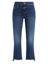 Mother The Insider Crop High-waist Bad Reputation Bootcut Jean In Blue