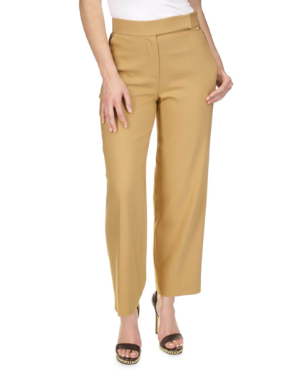 Michael Michael Kors Women's Straight-leg Trousers In Dark Camel