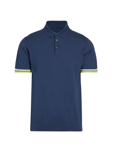 Saks Fifth Avenue Men's Collection Contrast Polo Shirt In Navy
