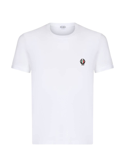 Dolce & Gabbana Men's Cotton Crewneck T-shirt In Optic White
