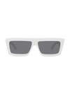 Celine Men's 57mm Flat-top Rectangular Sunglasses In White