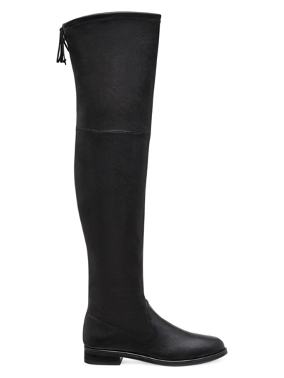 Stuart Weitzman Women's Lowland Bold 30mm Leather Boots In Black