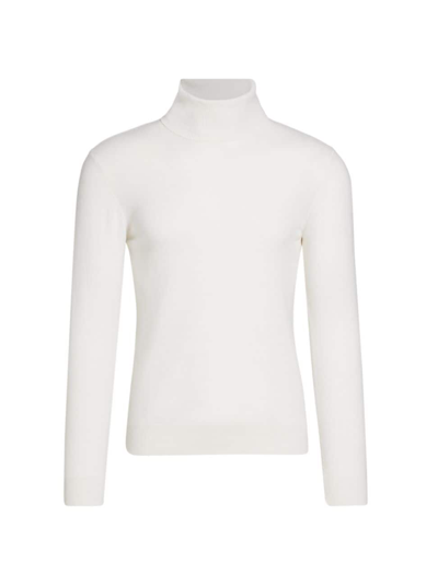 Saks Fifth Avenue Men's Collection Lightweight Cashmere Turtleneck Sweater In Snow White