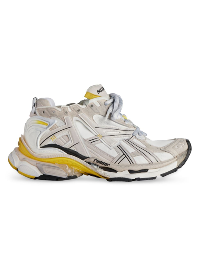 Balenciaga Runner Low-top Panelled Sneakers In Grey
