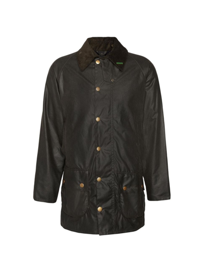 Barbour Waxed Beaufort Jacket In Green