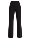 Vince Women's Boot-cut Cotton-blend Trousers In Black