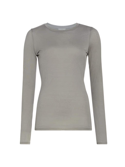 Vince Women's Long-sleeve Layering T-shirt In Grey Combo