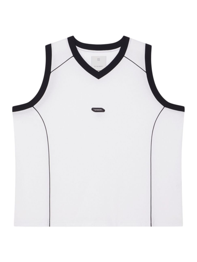 Givenchy Men's Tk-mx Basketball Top In Jersey In White