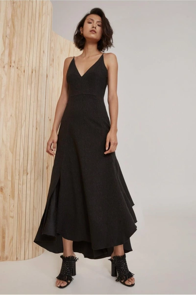C/meo Collective I Dream It Full Length Dress In Black