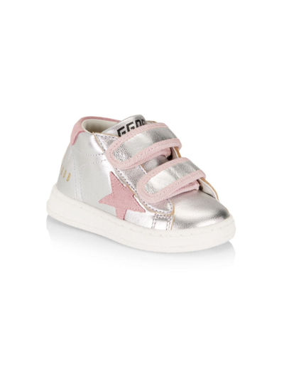 Golden Goose Baby Girl's, Little Girl's & Girl's June Suede Star Trainers In Silver Antique Pink