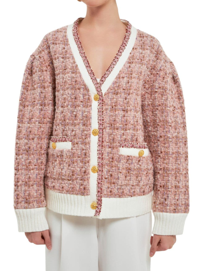 Endless Rose Women's Boucle Cardigan In Pink