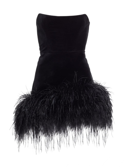 zara black dress long sleeve ZARA Black Velvet Mini Dress main image 0
