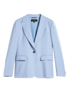 Weekend Max Mara Aletta Striped Single-breasted Blazer In Light Blue