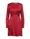 Kaos Jeans Woman Short Dress Brick Red Size 8 Viscose
