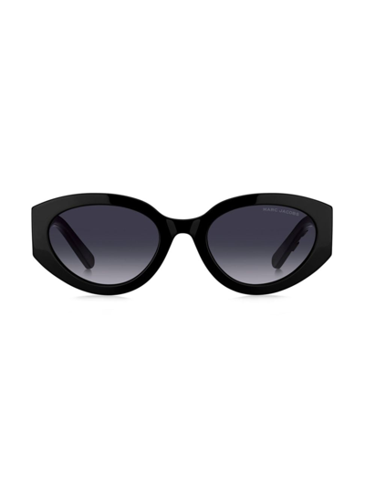 Marc Jacobs Black Grey Acetate Sunglasses In Multi