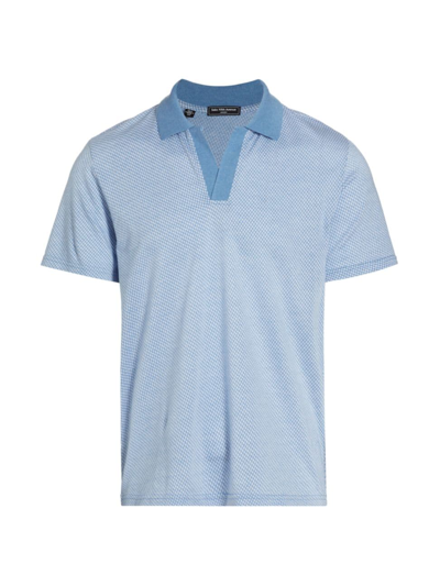 Saks Fifth Avenue Men's Slim-fit Criss-cross Polo Shirt In Blue