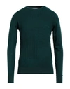 Yes Zee By Essenza Man Sweater Emerald Green Size 3xl Viscose, Nylon