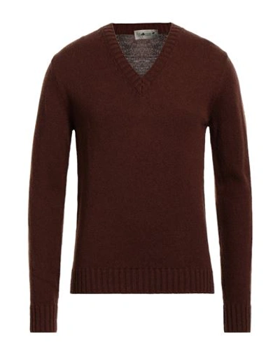 IRISH CRONE IRISH CRONE MAN SWEATER BROWN SIZE S WOOL