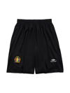 Balenciaga Men's Lion Crest Baggy Shorts In Black