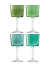 Lsa Gems 4-piece Assorted Wine Glass Set In Jade
