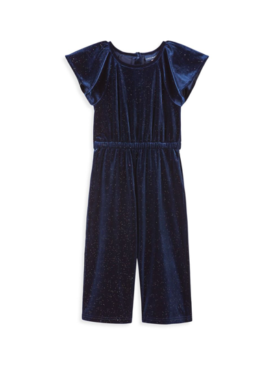 Andy & Evan Kids' Litttle Girl's & Girl's Party Stretch Jumpsuit In Navy