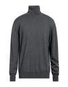 Alpha Studio Man Turtleneck Lead Size 46 Merino Wool In Grey