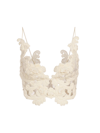 Zimmermann Sensory Velvet Lace Bodice Top In Macadamia