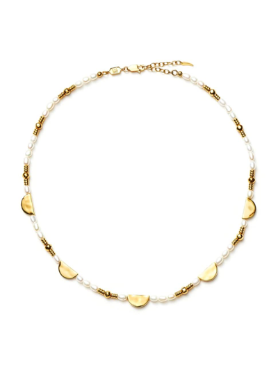 Missoma Women's Zenyu 18k Gold-plate & Seed Pearl Beaded Choker In 18ct Gold Plated/pearl