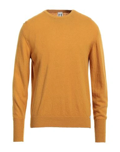 Molo Eleven Man Sweater Ocher Size Xl Alpaca Wool, Nylon In Yellow