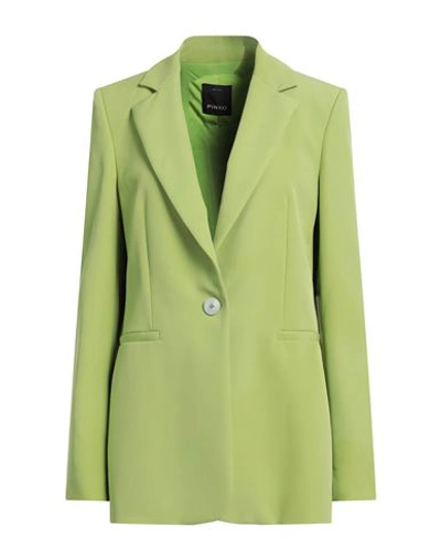 Pinko Woman Blazer Green Size 8 Polyester, Elastane