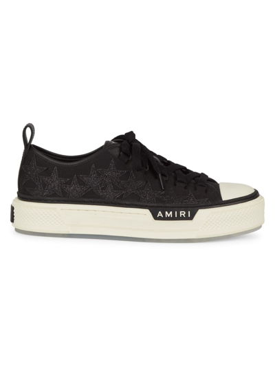 Amiri Men's Court Embellished Leather Low-top Sneakers In Black