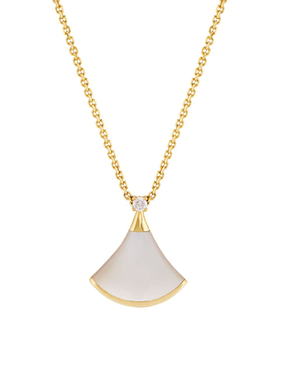Bvlgari Women's Divas' Dream 18k Yellow Gold, Mother-of-pearl, & Diamond Pendant Necklace