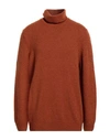 Tagliatore Man Turtleneck Orange Size 44 Wool, Polyamide, Cashmere