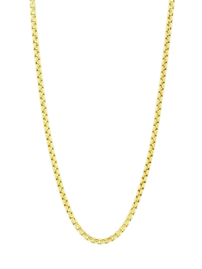 Saks Fifth Avenue Men's Collection 14k Yellow Fold Lite Round Box Chain Necklace In Gold