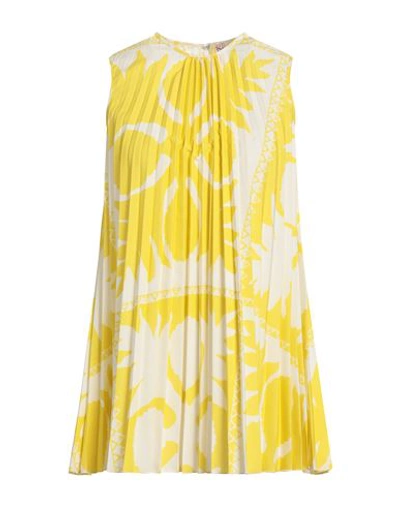 Red Valentino Woman Top Yellow Size 0 Polyester, Cotton