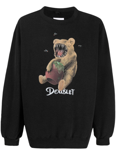 トップス doublet violent stuff bear print sweat doublet / VIOLENT STUFF BEAR PRINT SWEAT SHIRT-doublet
