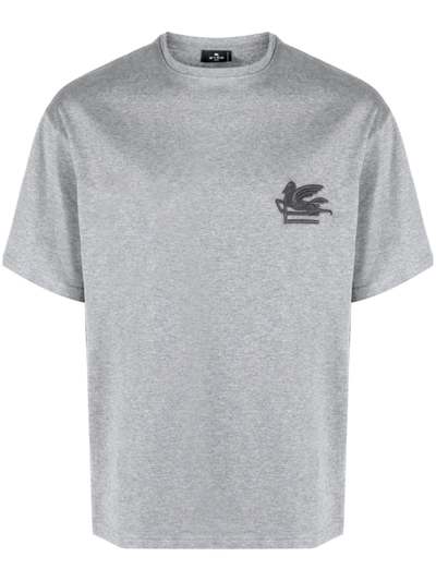 Etro Cotton T-shirt In Grey