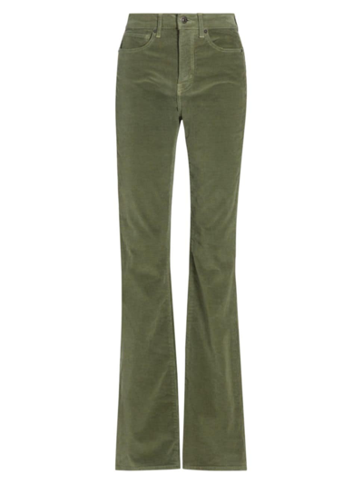 Veronica Beard Women's Cameron Corduroy Boot-cut Jeans In Army Green