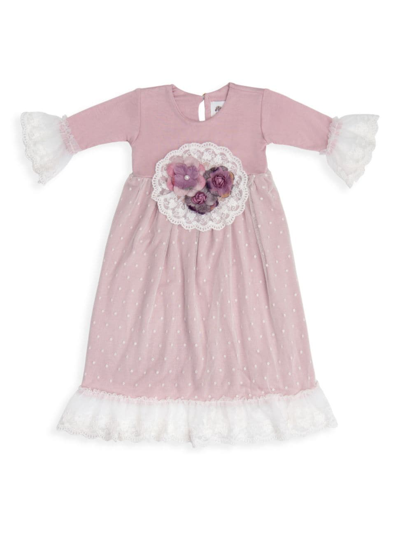 Haute Baby Baby Girl's Emily Gown In Mauve
