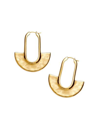 Missoma Zenyu Fan Medium Hoop Earrings 18ct Gold Plated